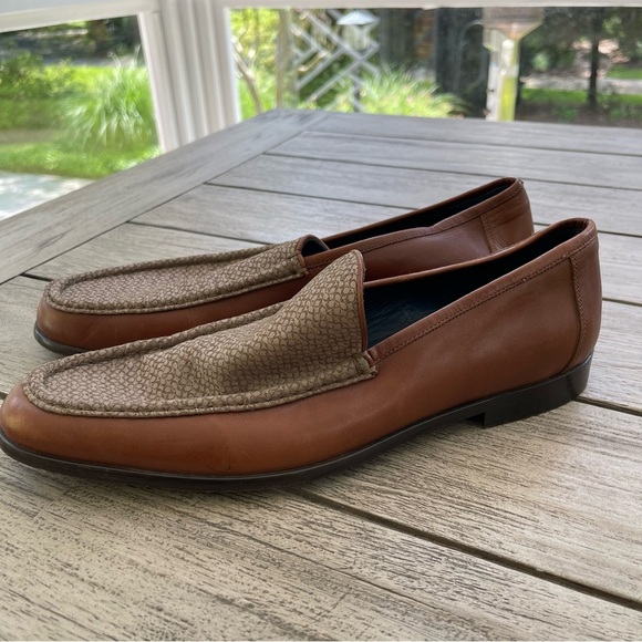 Coach Elijah Vintage P910 Monogram Slip On Dress Loafers Mens Size 13D - Picture 1 of 9